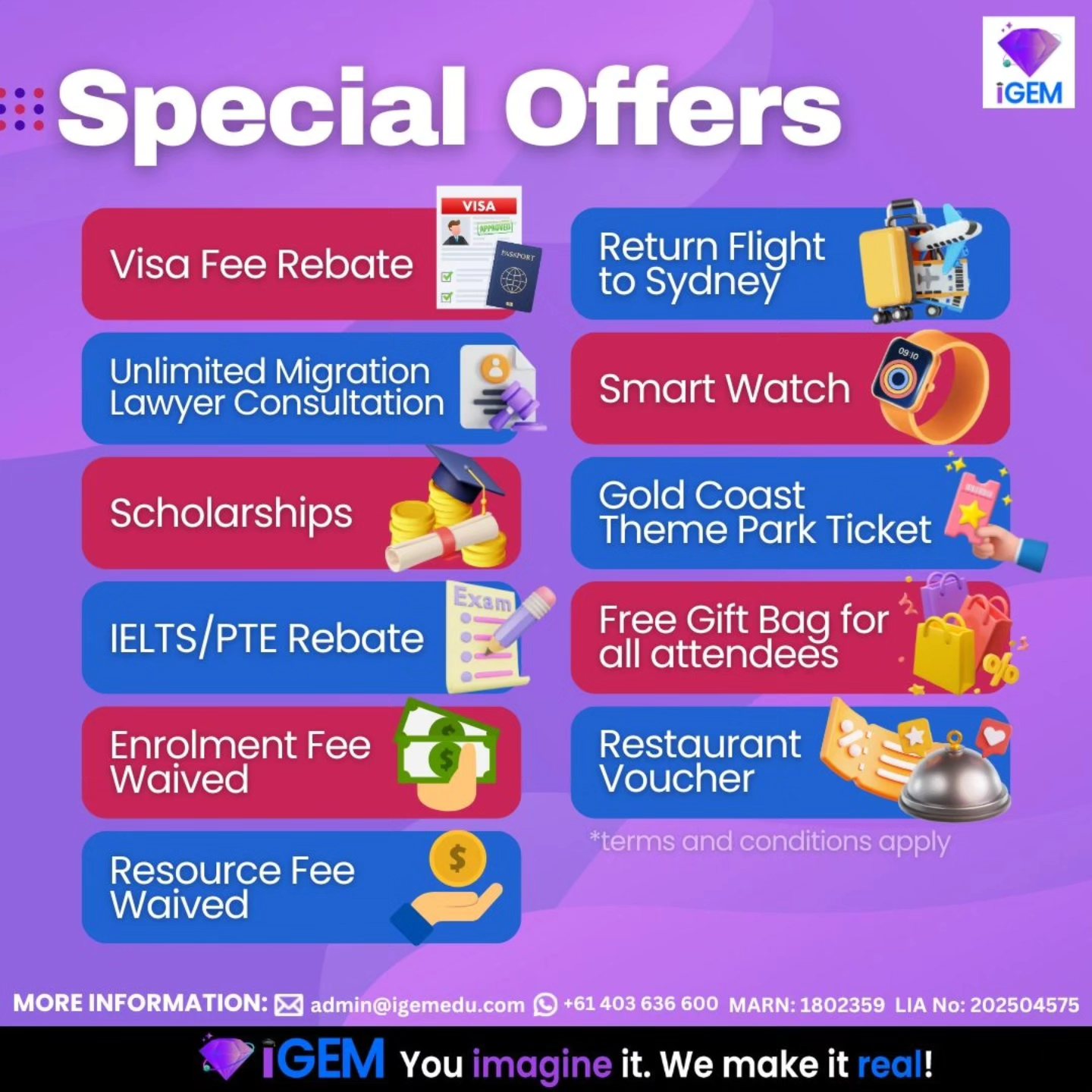 GOLD COAST EXPO SPECIAL OFFERS!